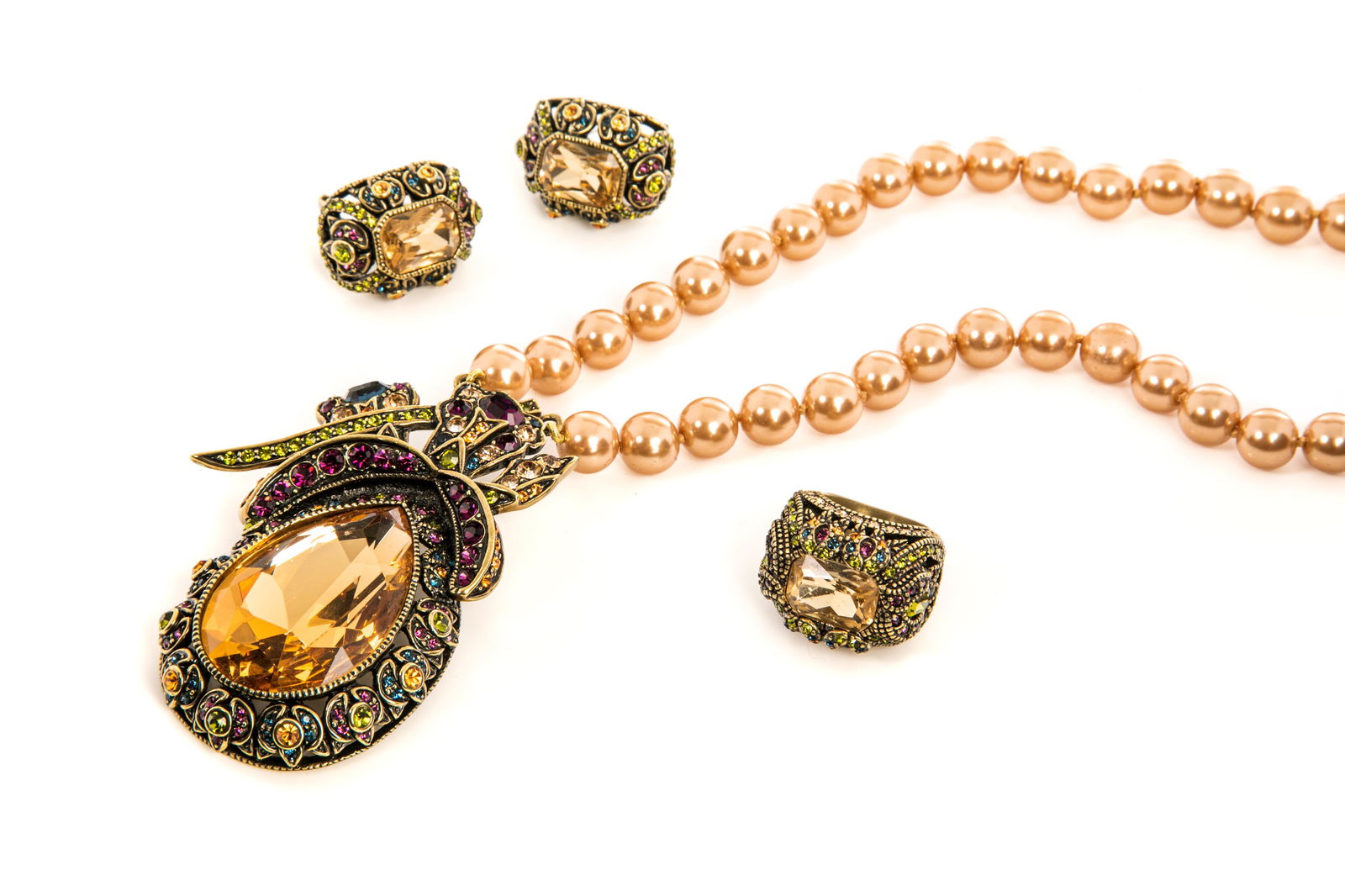 HEIDI DAUS NECKLACE, RING & EARRINGS (1 of 1)