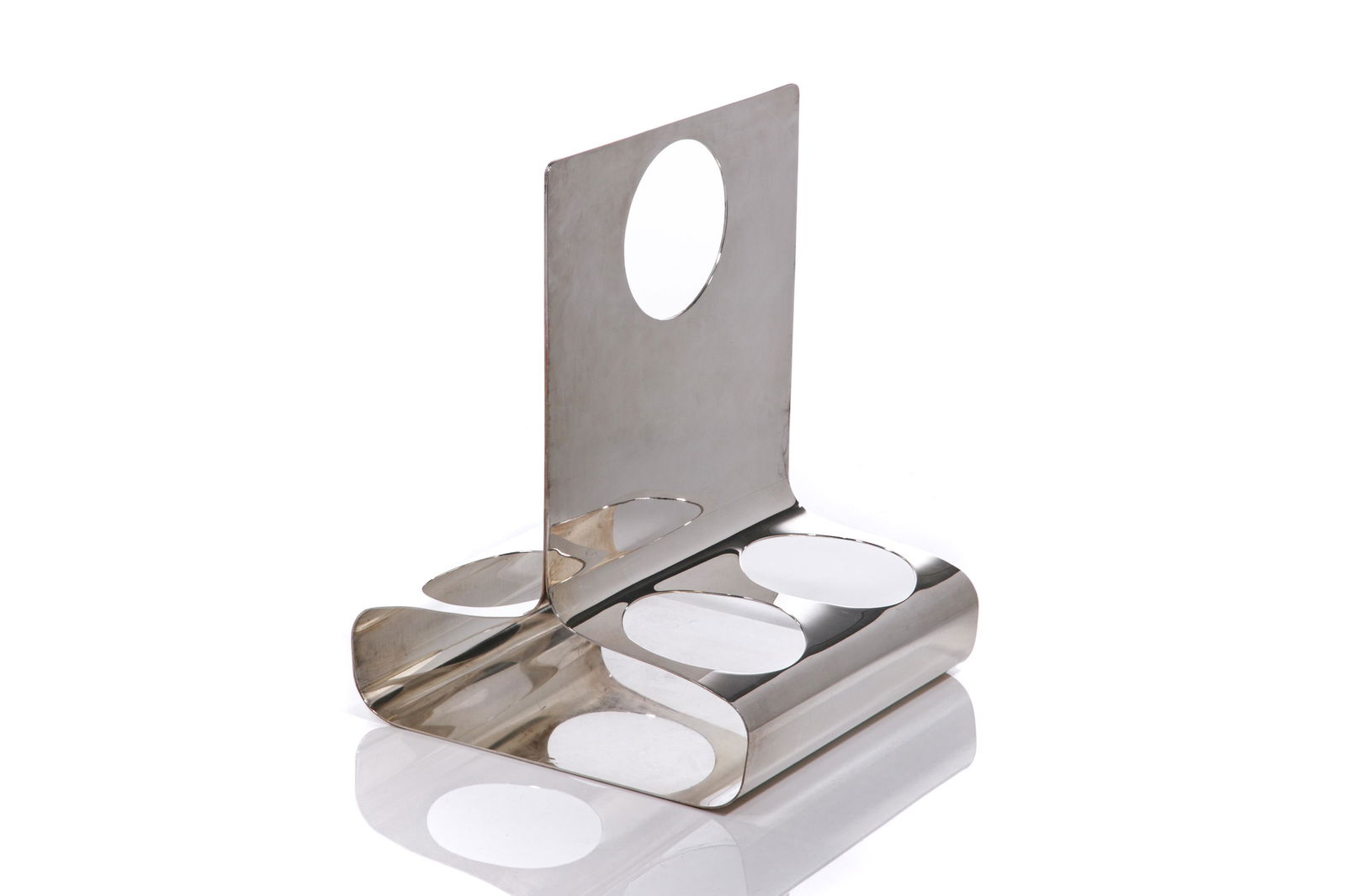 ITALIAN SABBATINI SILVERPLATE BOTTLE STAND (1 of 3)