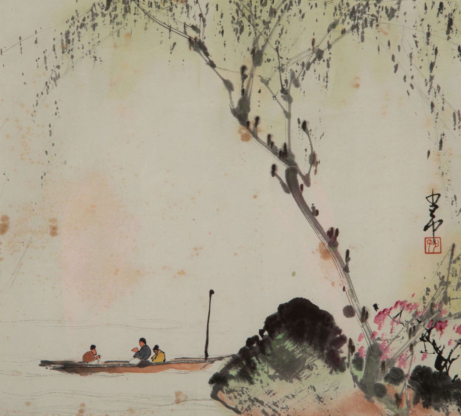 ATTRIBUTED TO ZHAO SHAOANG, BOATING IN RIVER (1 of 5)