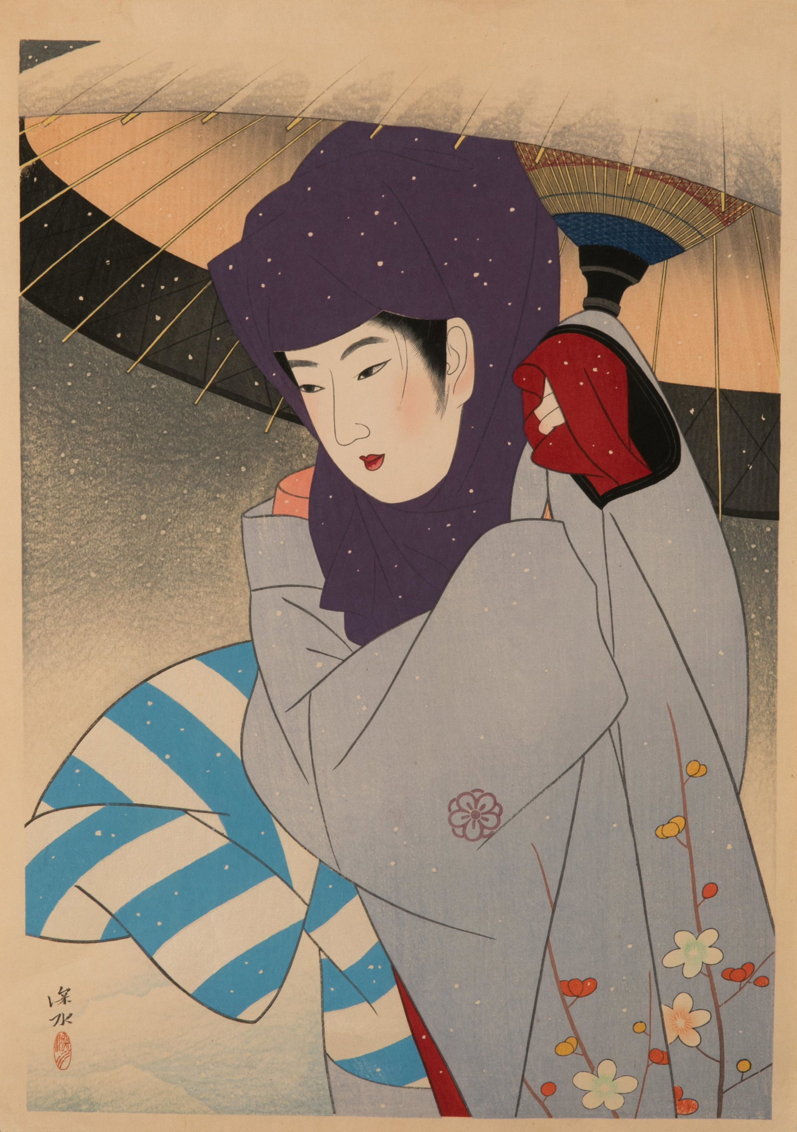 ITO SHINSUI(1898-1972), SHIN-HANGA WOODBLOCK PRINT (1 of 3)