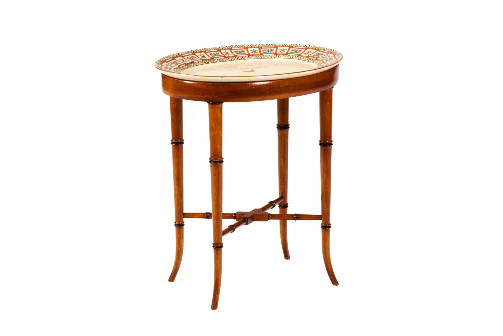 ENGLISH FURNIVAL IRONSTONE PLATTER ON TRAY (1 of 3)