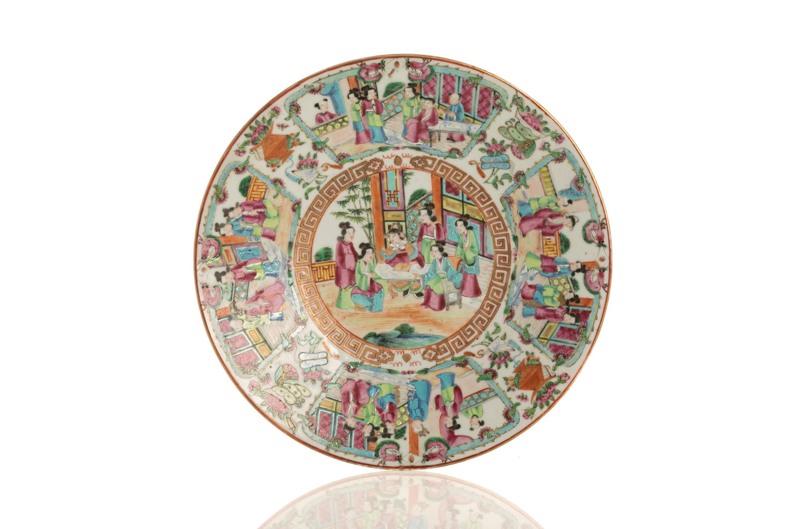 CHINESE ROSE MANDARIN PORCELAIN PLATE (1 of 3)
