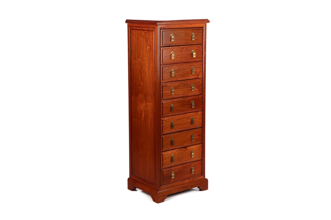 CHINESE TALL EIGHT DRAWER CHEST (1 of 2)
