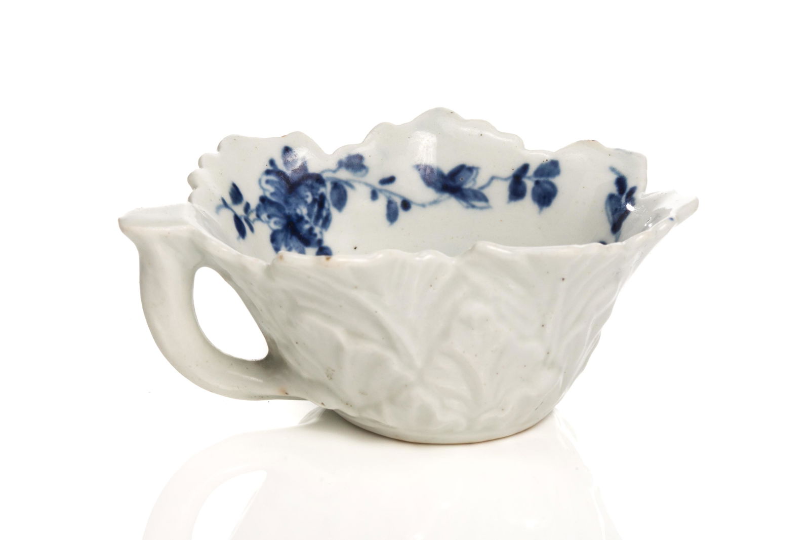 18th C ENGLISH PORCELAIN BUTTER BOAT (1 of 4)