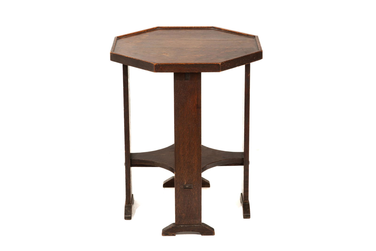 STICKLEY OCTAGONAL OAK SIDE TABLE (1 of 3)