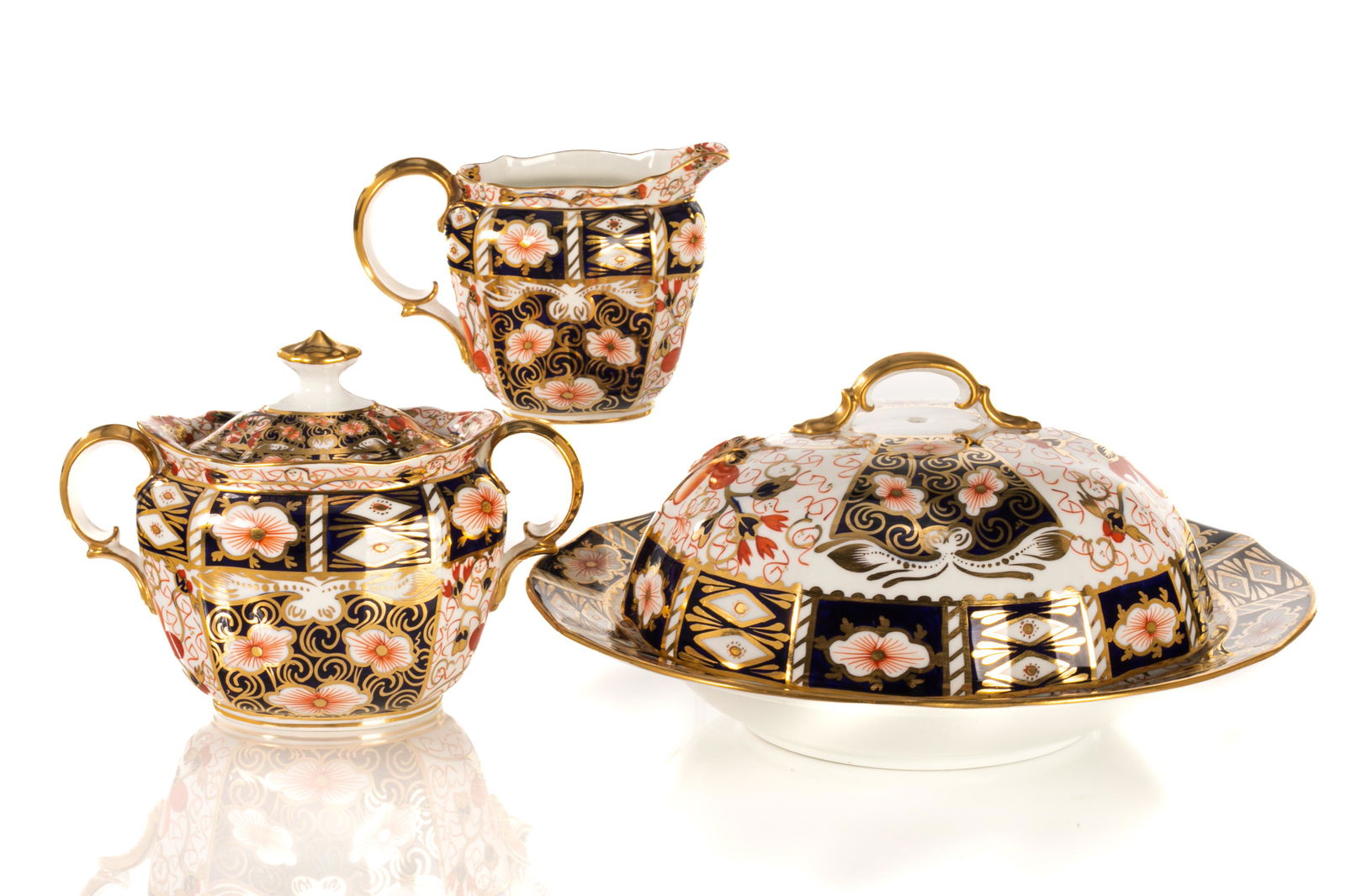 ROYAL CROWN DERBY IMARI PORCELAIN SERVING PIECES (1 of 4)