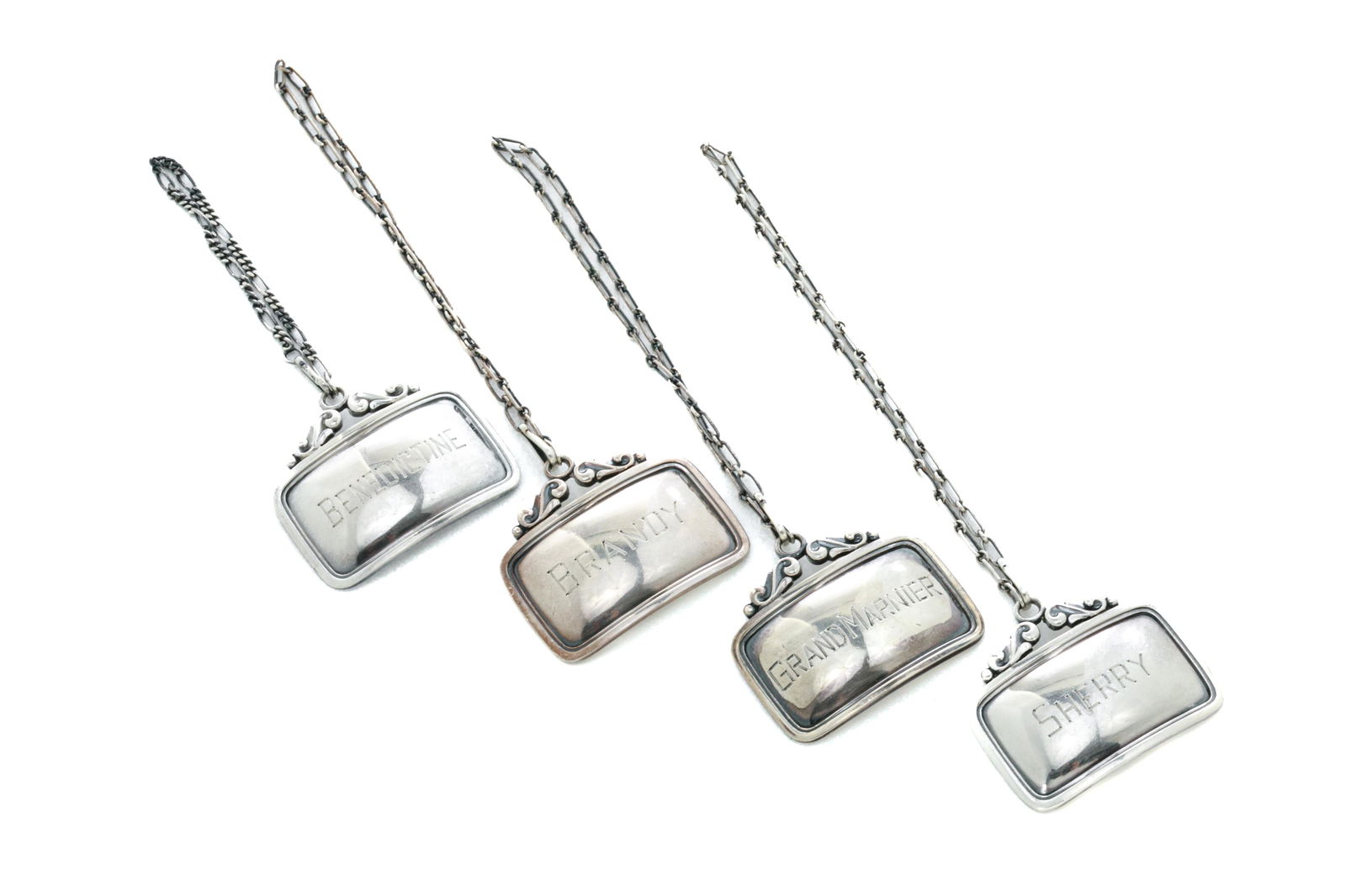 FOUR GEORG JENSEN DANISH SILVER LABELS, no. 293B (1 of 2)