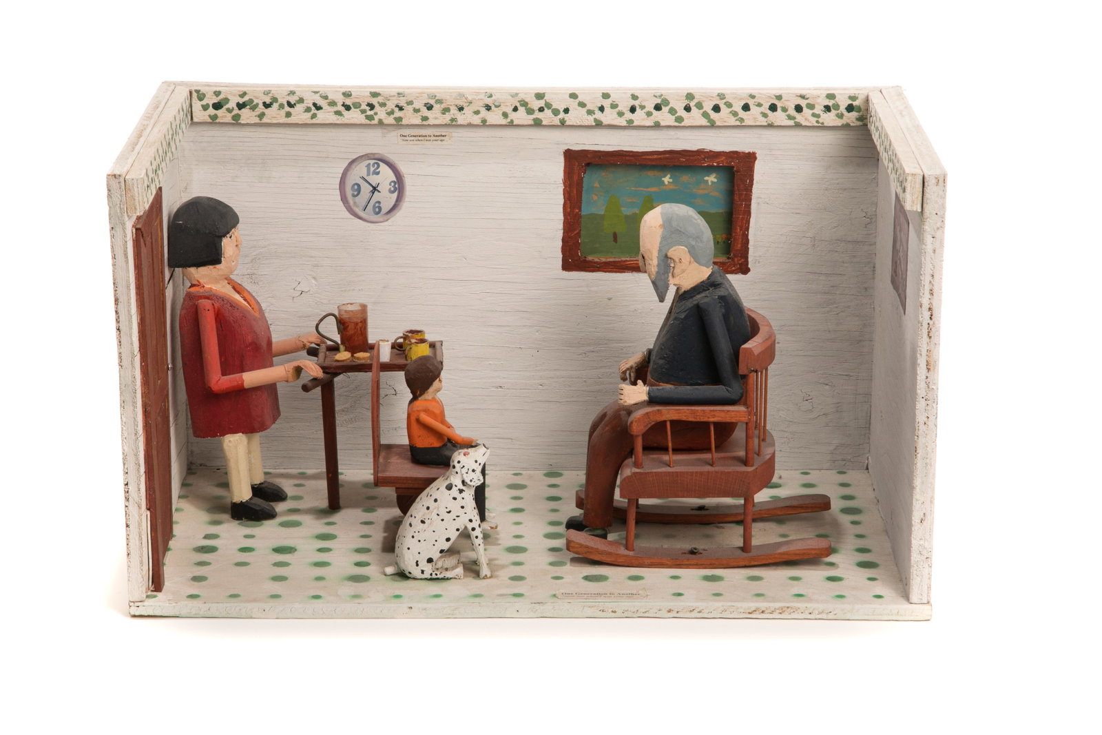 HAROLD TUTTY (Nova Scotia, 1919-1997): One Generation to Another Shadow Box 13" x 12" x 23"