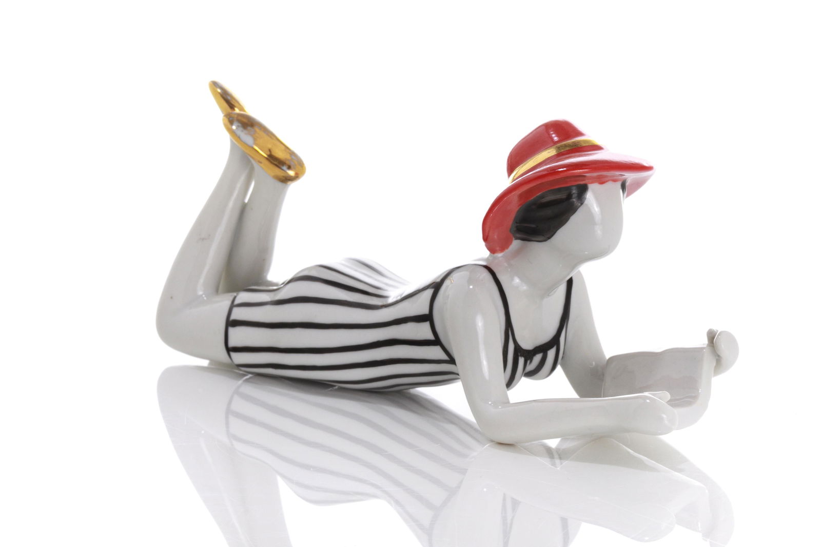 ROBJ FRENCH ART DECO PORCELAIN BATHING BEAUTY (1 of 5)