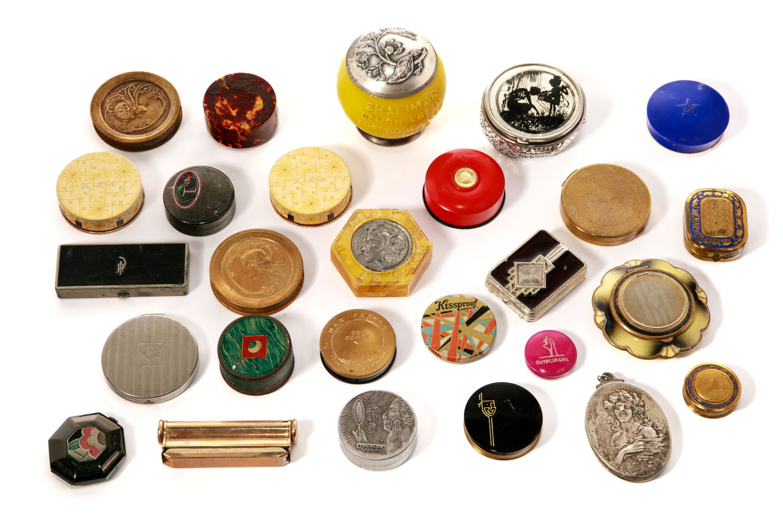 GROUP OF VINTAGE POWDERS & BLUSHES (1 of 4)