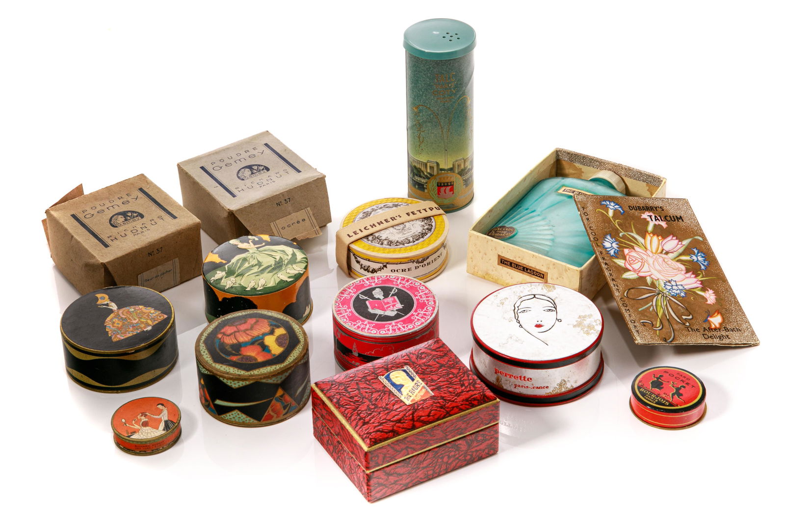 GROUP OF ART DECO FACE POWDER BOXES (1 of 3)