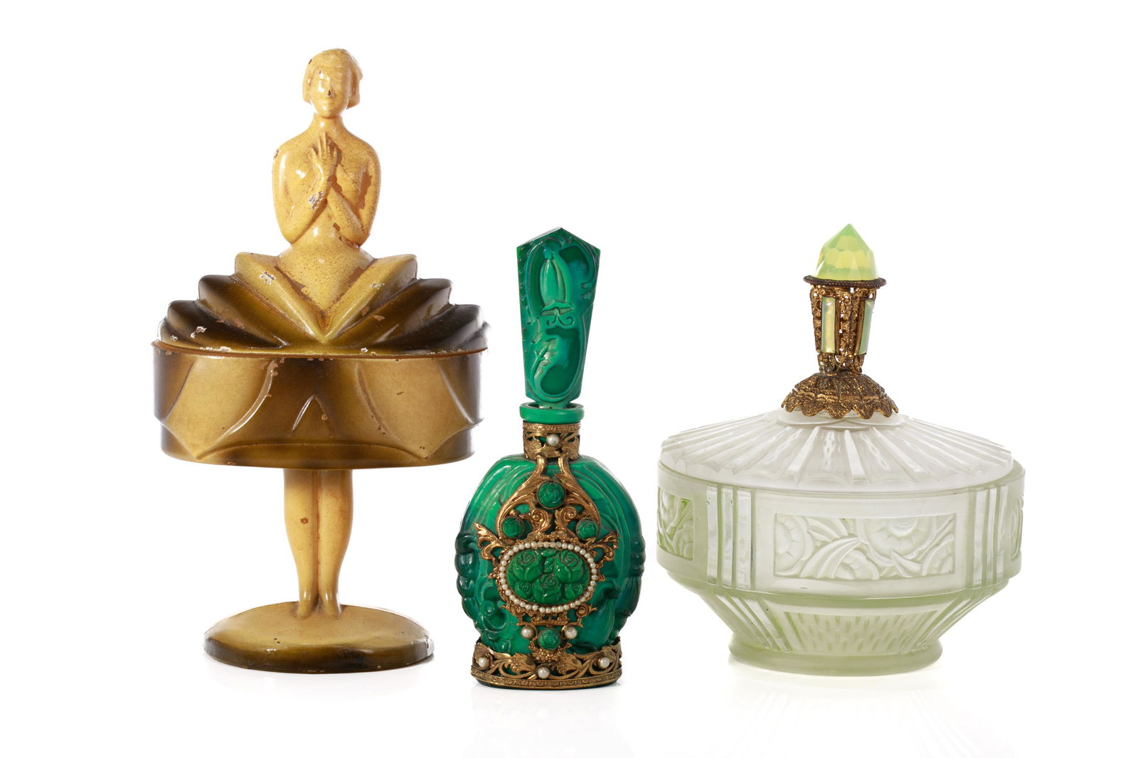 THREE ART DECO VANITY PIECES (1 of 2)