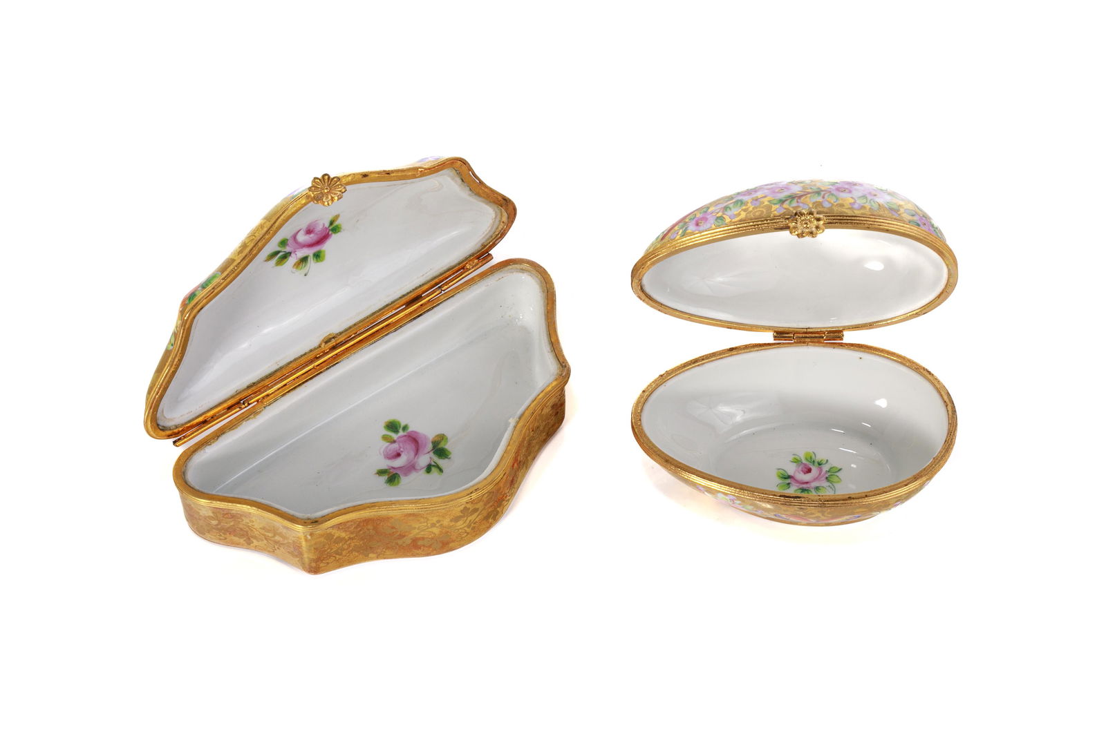 PAIR OF FRENCH LE TALLEC PORCELAIN PAINTED BOXES (1 of 3)