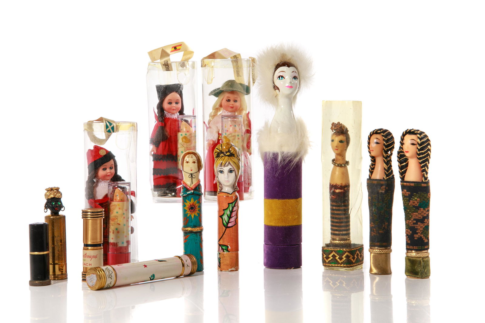 GROUP OF VINTAGE LIPSTICK DOLLS (1 of 1)