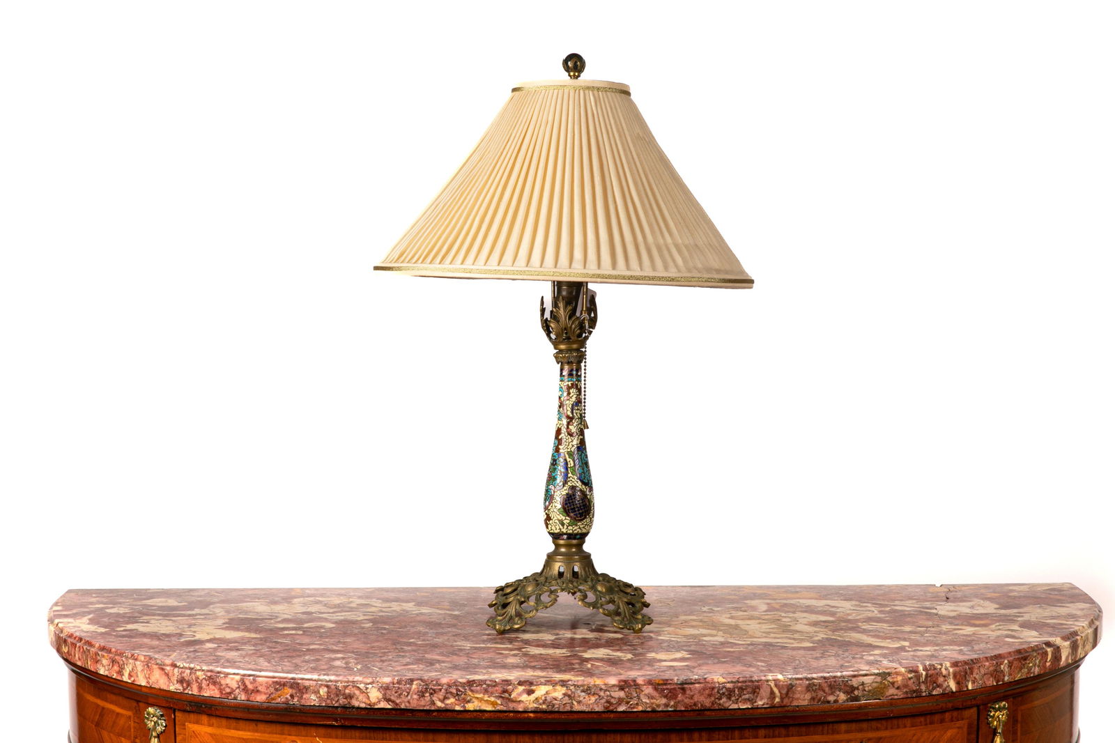 ANTIQUE FRENCH CHAMPLEVE TABLE LAMP (1 of 1)