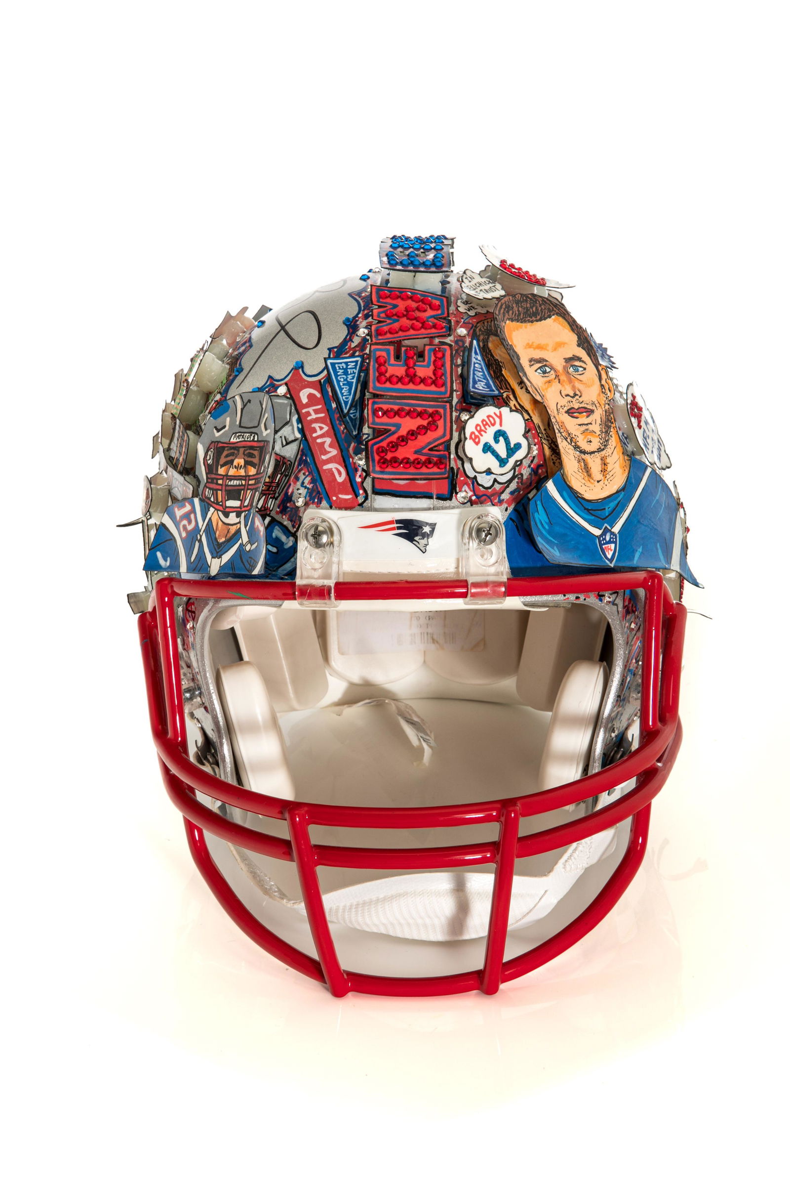 TOM BRADY SIGNED CHARLES FAZZINO PATRIOTS HELMET (1 of 15)