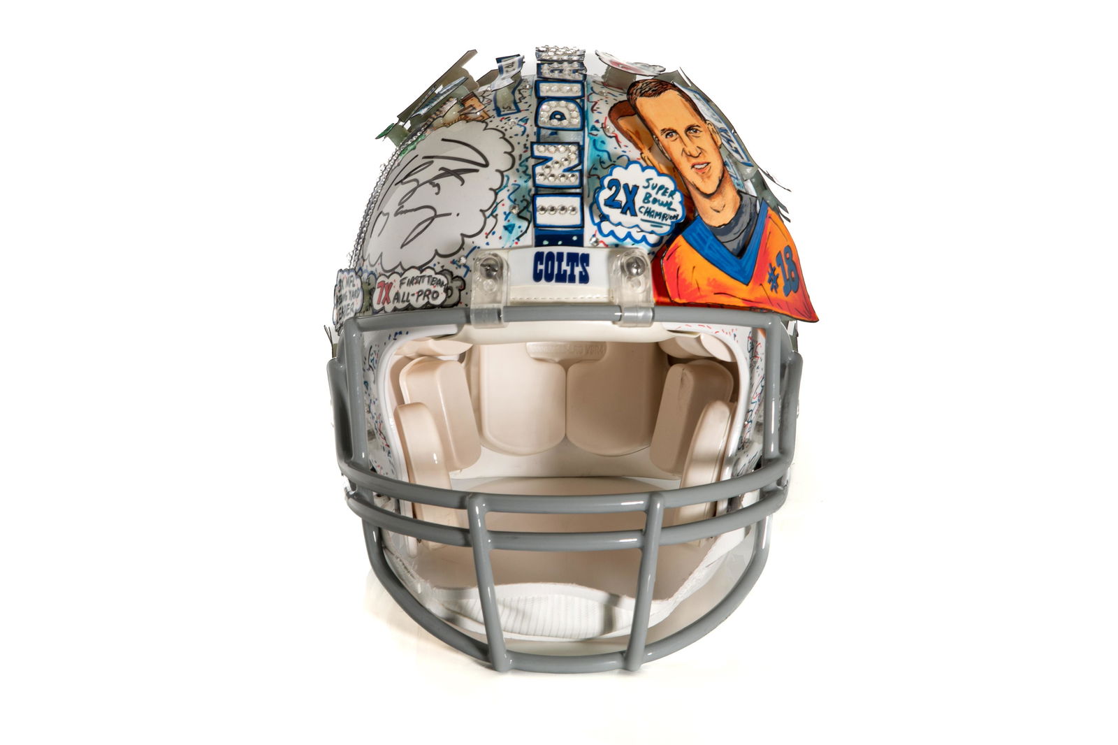 PEYTON MANNING SIGNED CHARLES FAZZINO HELMET (1 of 10)