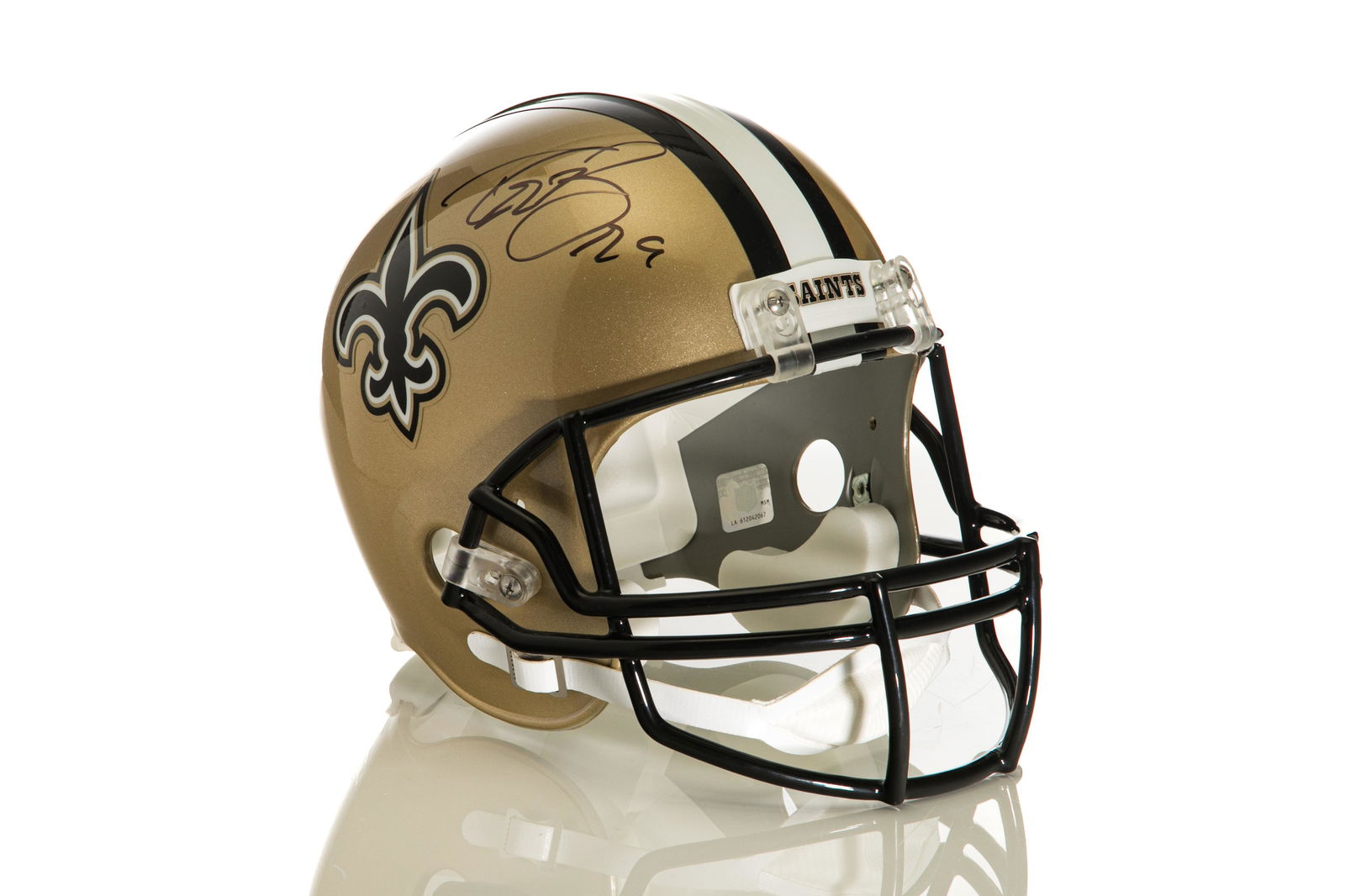 DREW BREES SIGNED NEW ORLEANS SAINTS HELMET (1 of 3)