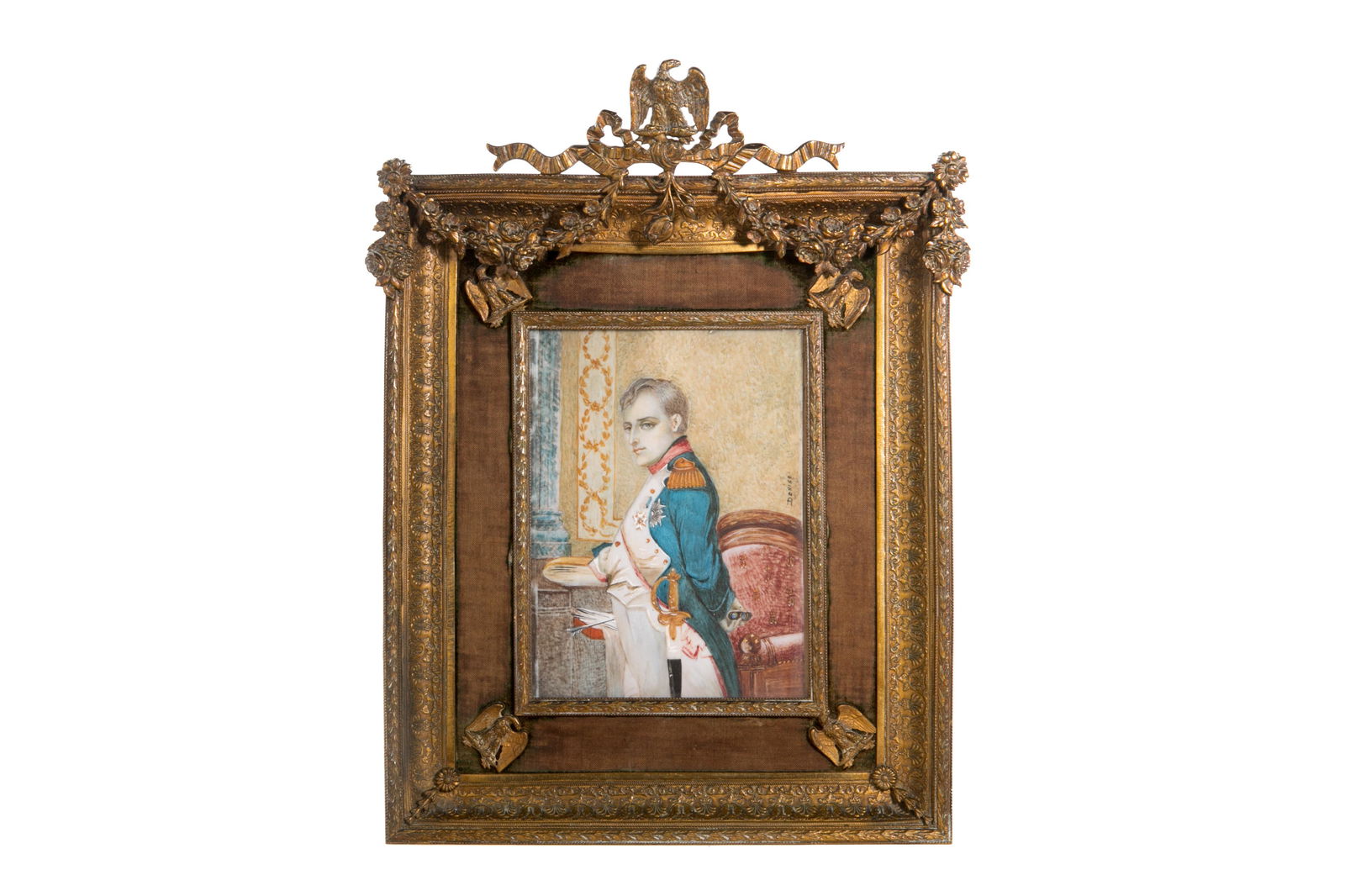 A 19th CENTURY MINIATURE PORTRAIT OF NAPOLEON (1 of 4)