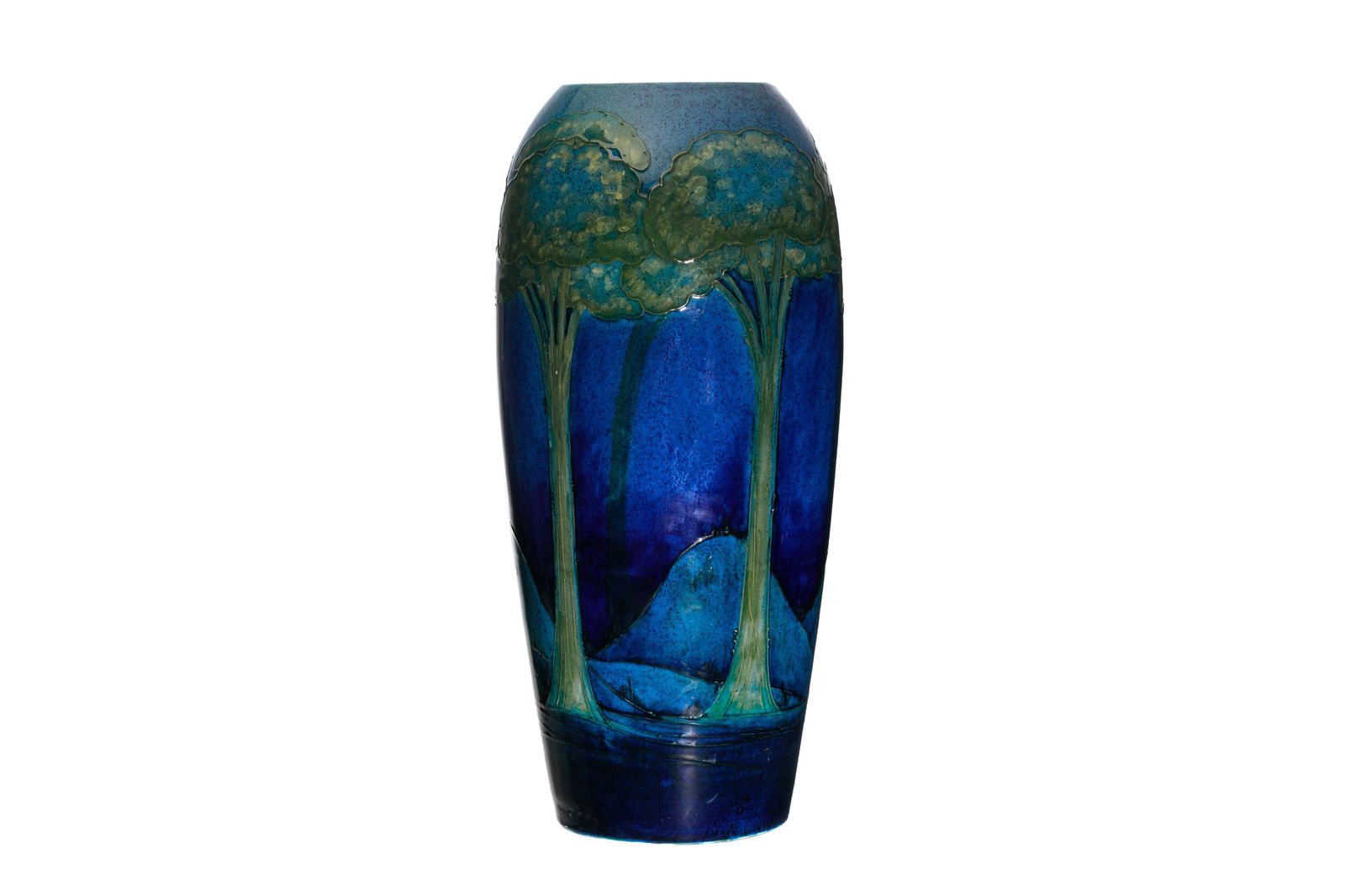 MOORCROFT POTTERY MOONLIT BLUE VASE (1 of 3)