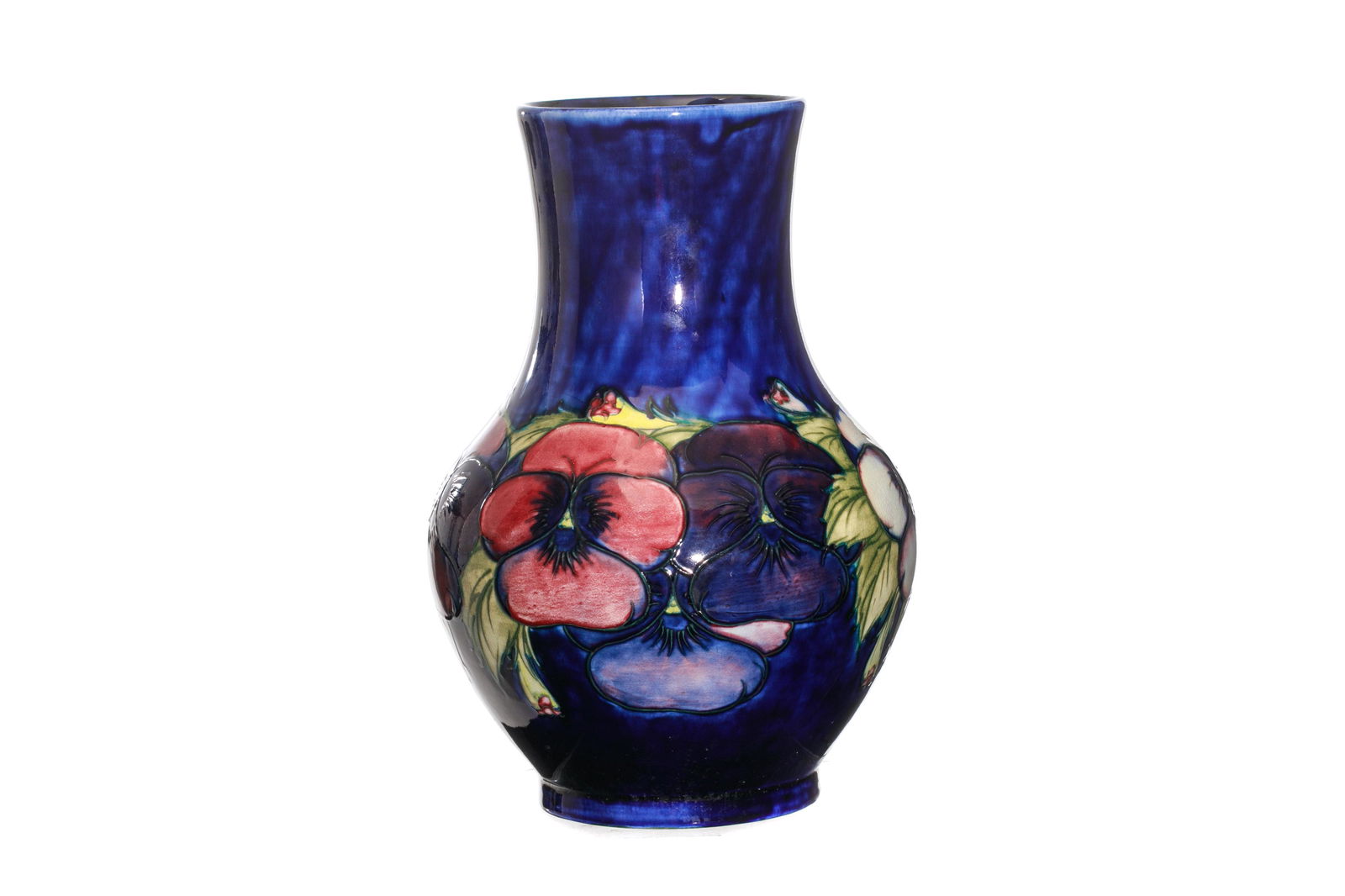 MOORCROFT POTTERY PANSY VASE (1 of 4)