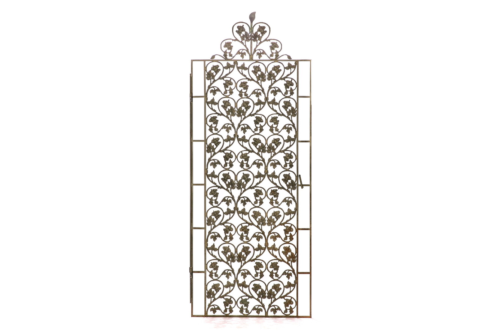 CAST METAL ART NOUVEAU STYLE GATE: H. 87 in. W. 34 1/2 in.