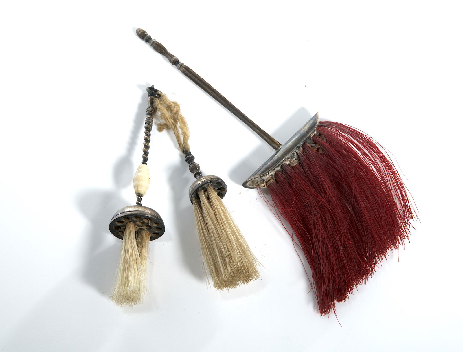 THREE EARLY DUTCH SILVER CLEANING BRUSHES (1 of 3)