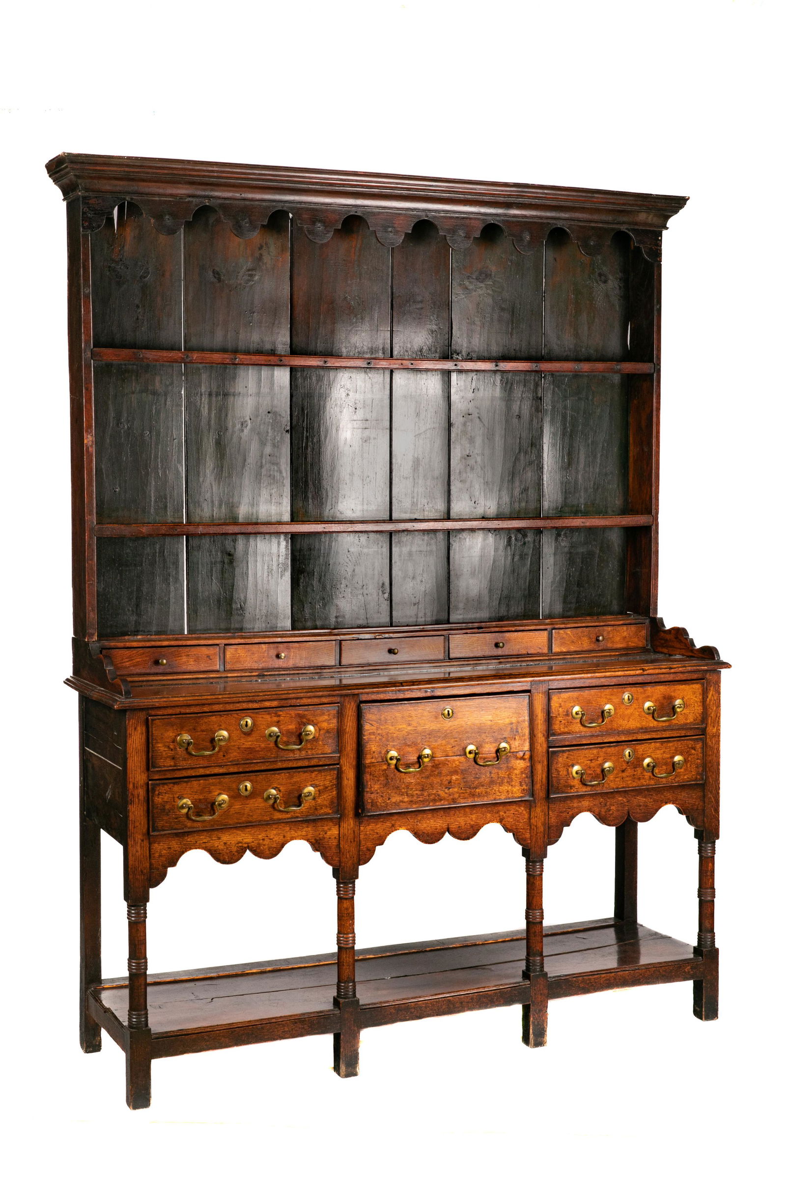 EARLY 19th C OAK COUNTRY WELSH DRESSER (1 of 5)