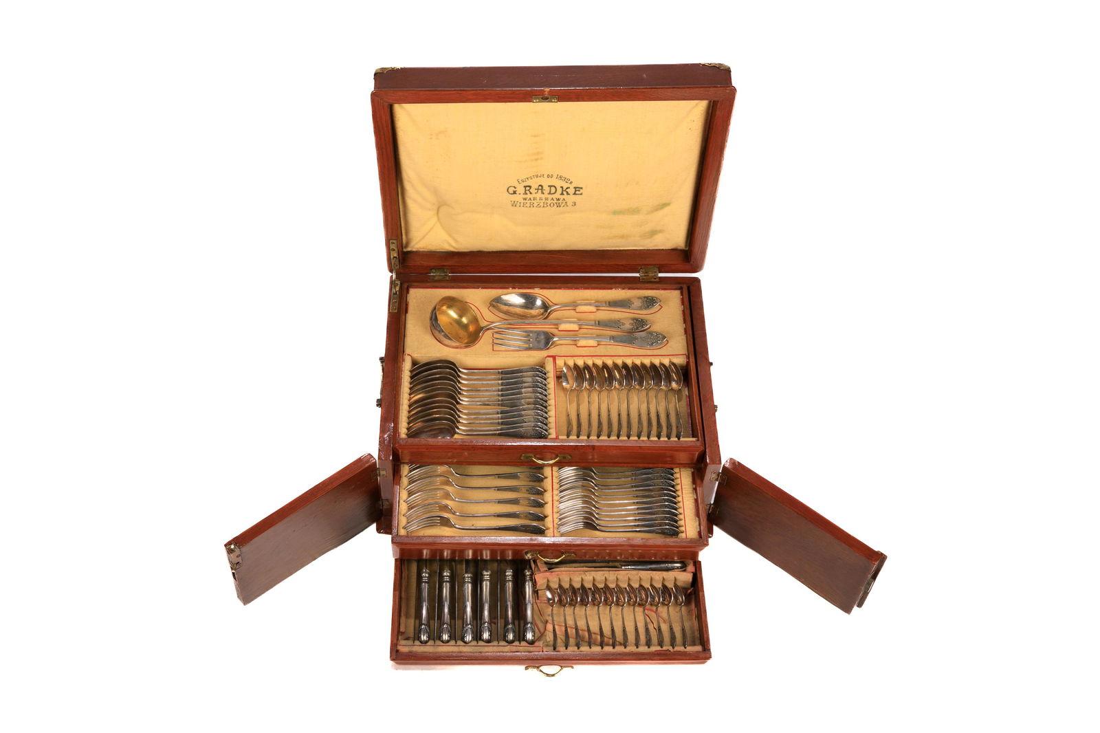 99 PCS POLISH SILVERPLATE FLATWARE IN CANTEEN (1 of 5)