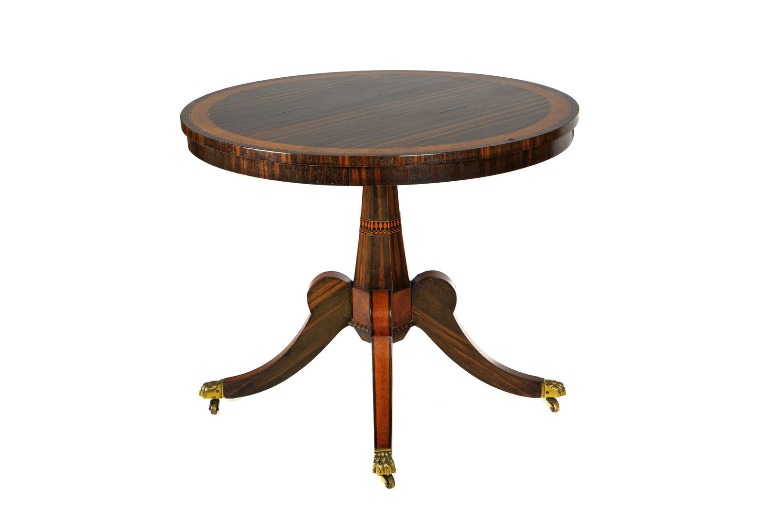 MACASSAR EBONY CIRCULAR OCCASIONAL TABLE (1 of 3)