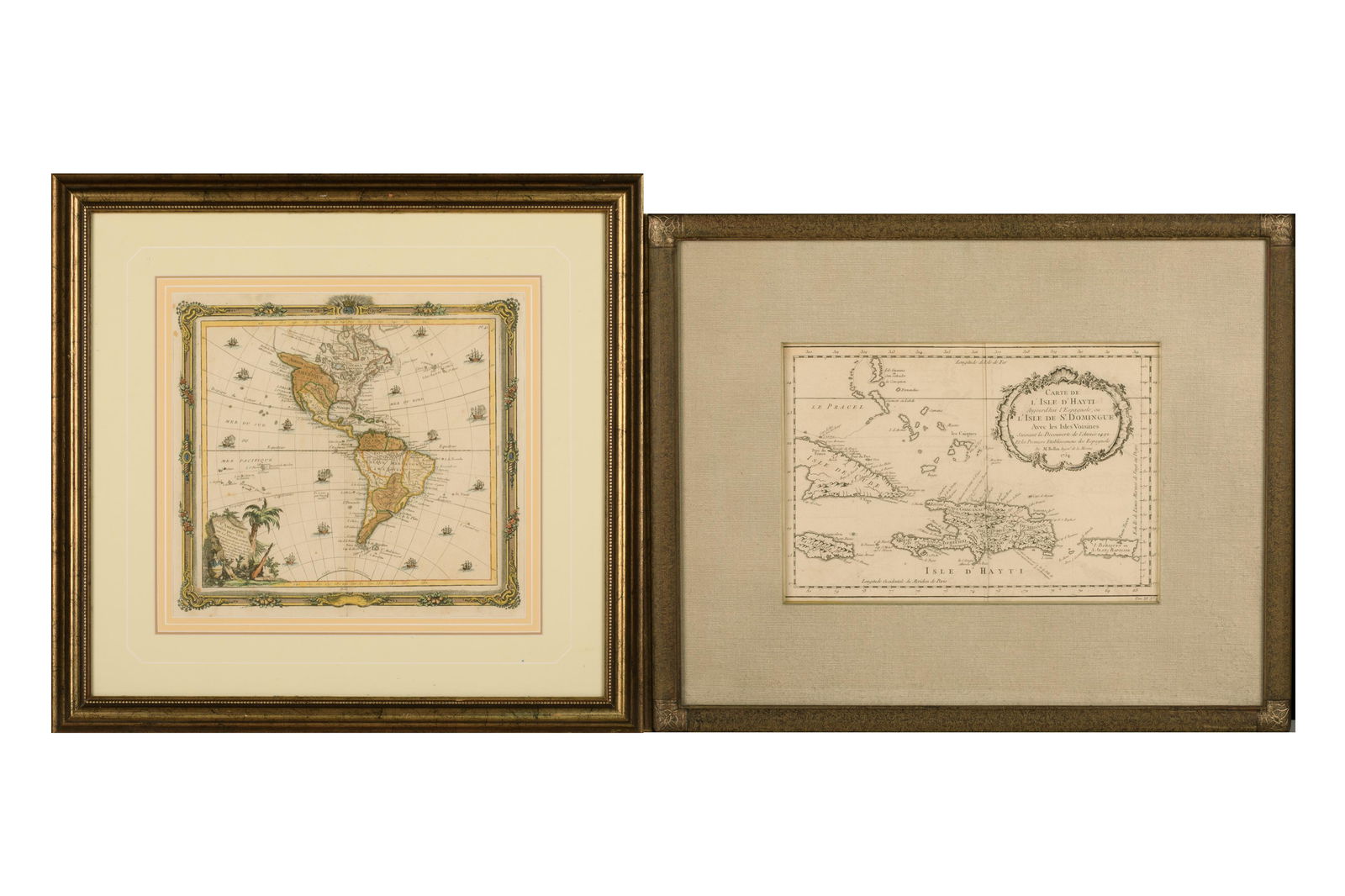 18th C. MAPS OF NORTH AMERICA & CARIBBEAN (2 MAPS) (1 of 8)