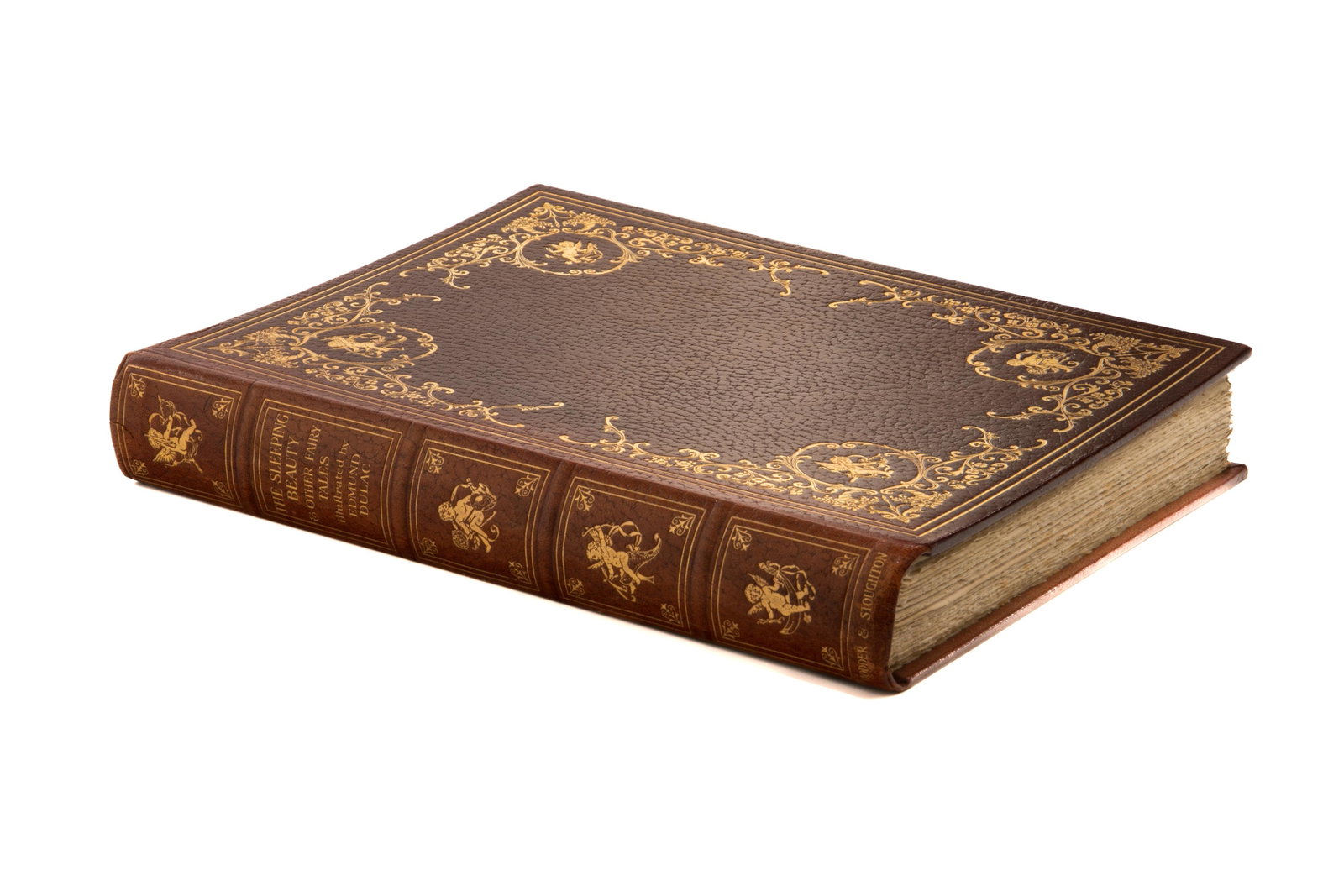 SLEEPING BEAUTY, ILLUS. EDMUND DULAC: THE SLEEPING BEAUTY AND OTHER TALES TOLD FROM THE OLD FRENCH BY SIR ARTHUR QUILLER-COUCH, with illustrations by Edmund Dulac (London: Hodder & Stoughton, 1910). Deluxe first edition signed by Edmund D