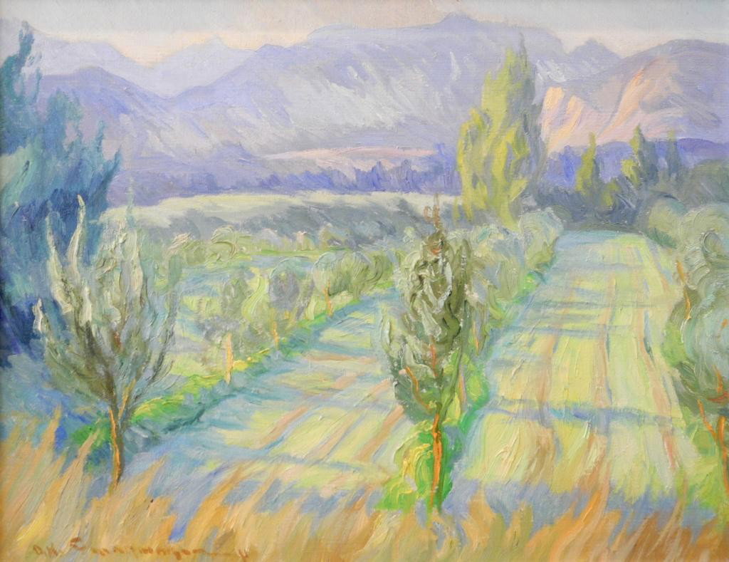 ORESTES NICHOLAS GRANDMAISON, CANADIAN (1932-1985: Spring Valley Oil on Board 18 x 14.5 in (46 x 36 cm) Signed Bottom Left