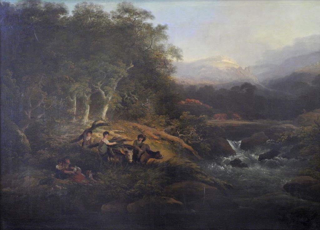 BRITISH SCHOOL 19TH CENTURY: After Thomas Gainsborough 1727-1788 View Near Bath 31 1/2" x 43" (80cm x 109cm)