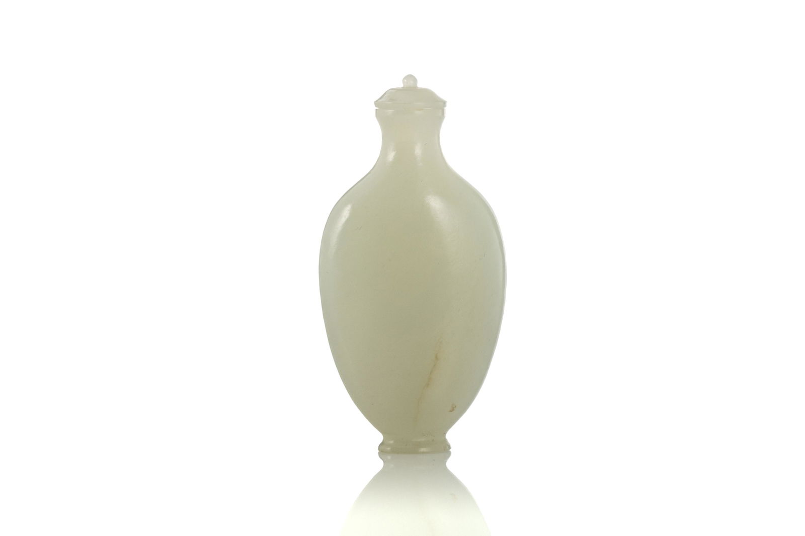 CHINESE WHITE JADE SNUFF BOTTLE (1 of 4)