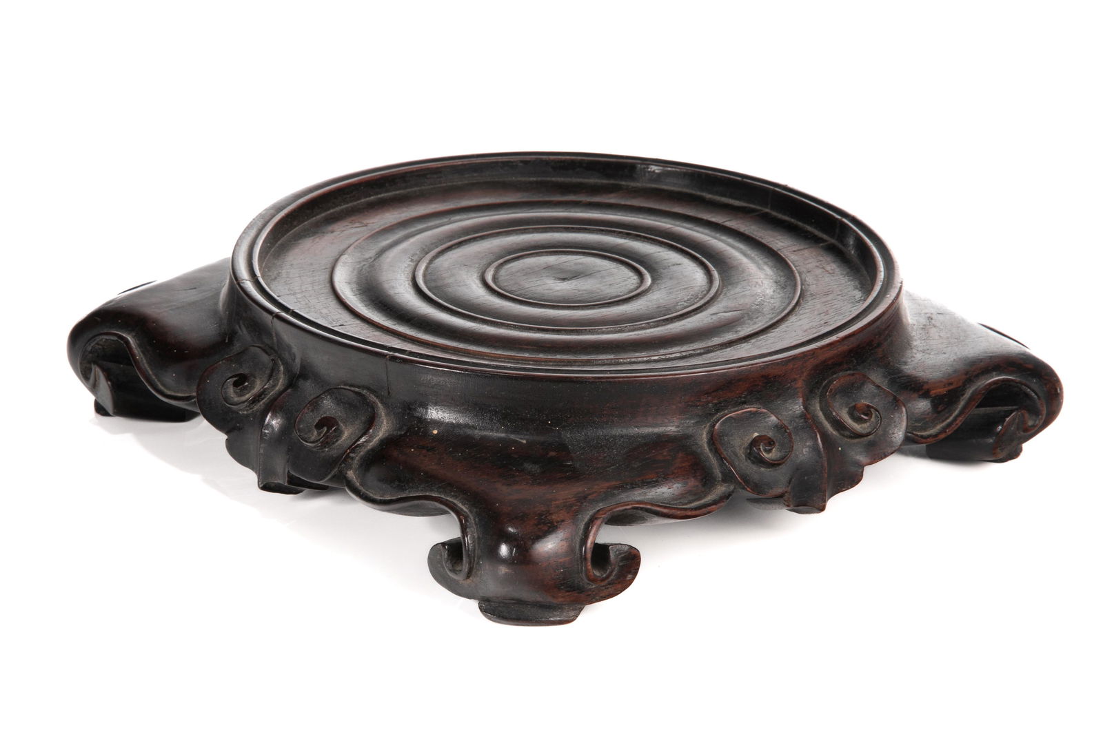 ANTIQUE CHINESE HARDWOOD STAND (1 of 2)