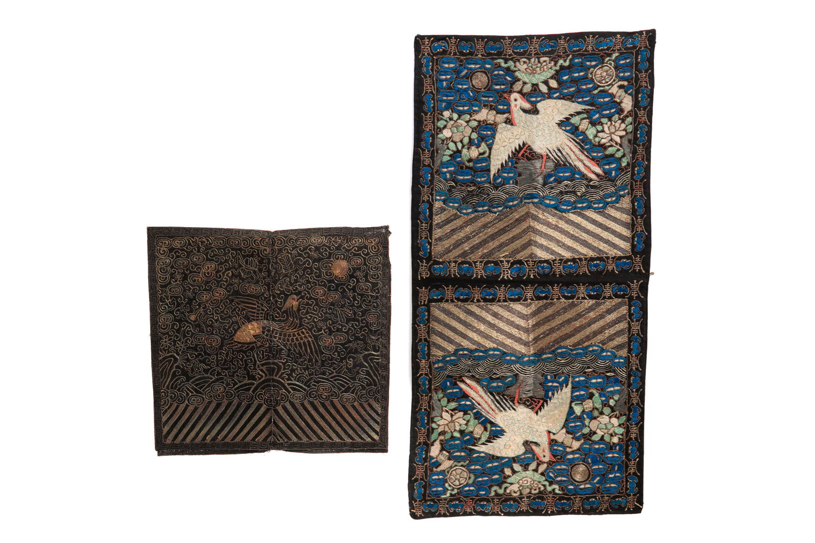 TWO PAIRS OF CHINESE CIVIL OFFICIAL'S RANK BADGES (1 of 7)