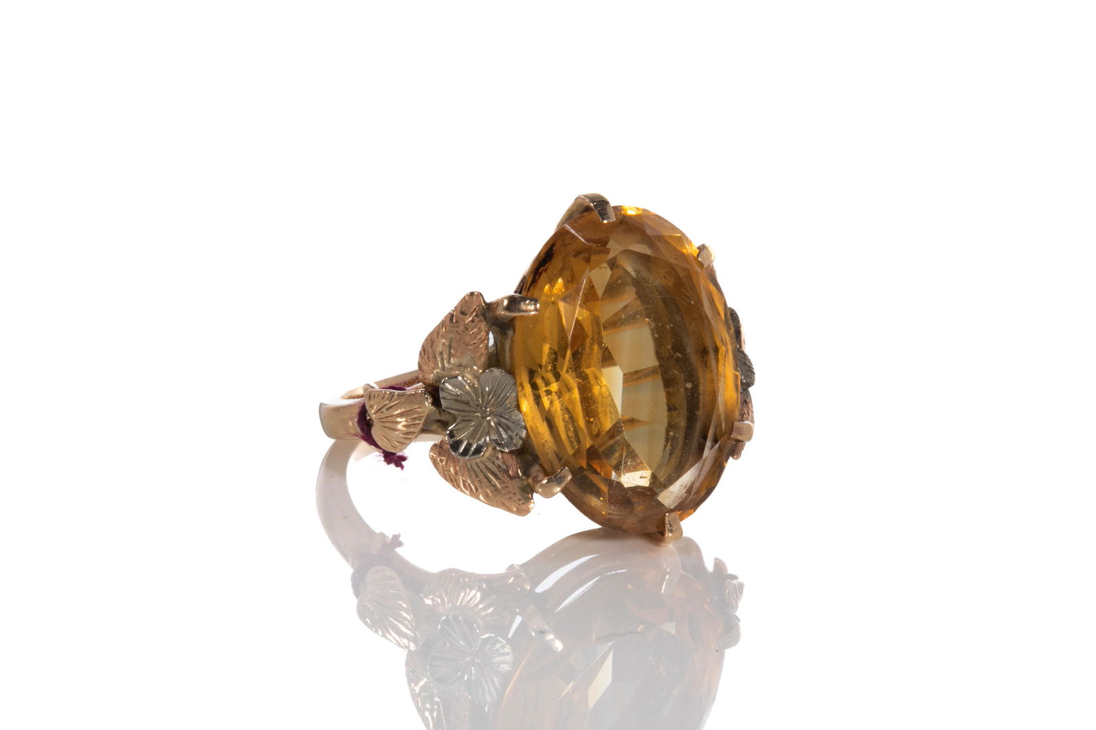 10K GOLD YELLOW TOPAZ COCKTAIL RING, 6.2g (1 of 3)