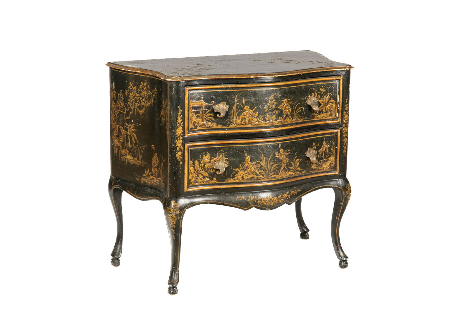 CHINOISERIE STYLE TWO-DRAWER COMMODE (1 of 5)