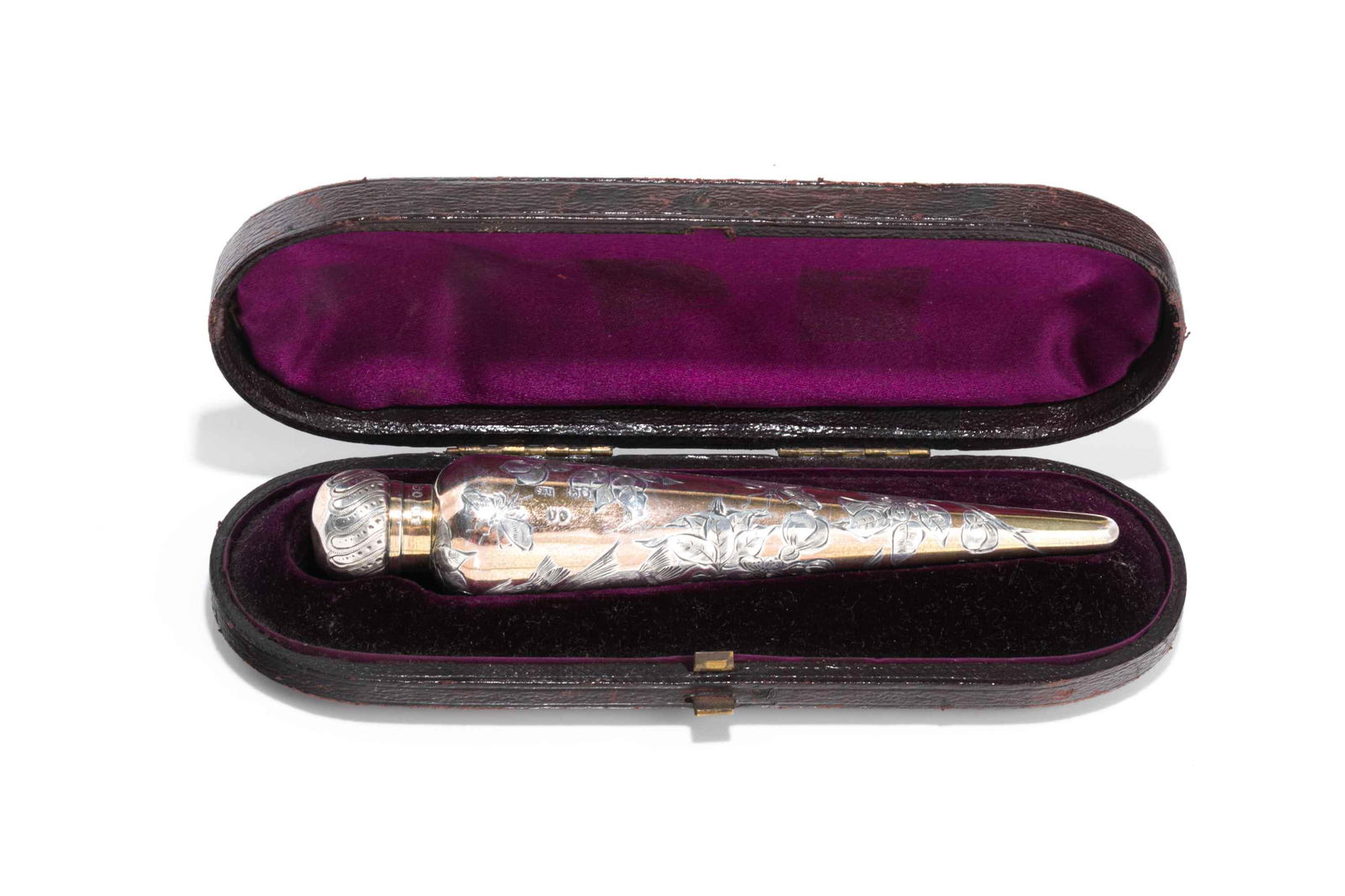 ENGLISH VICTORIAN SILVER SCENT BOTTLE (1 of 5)