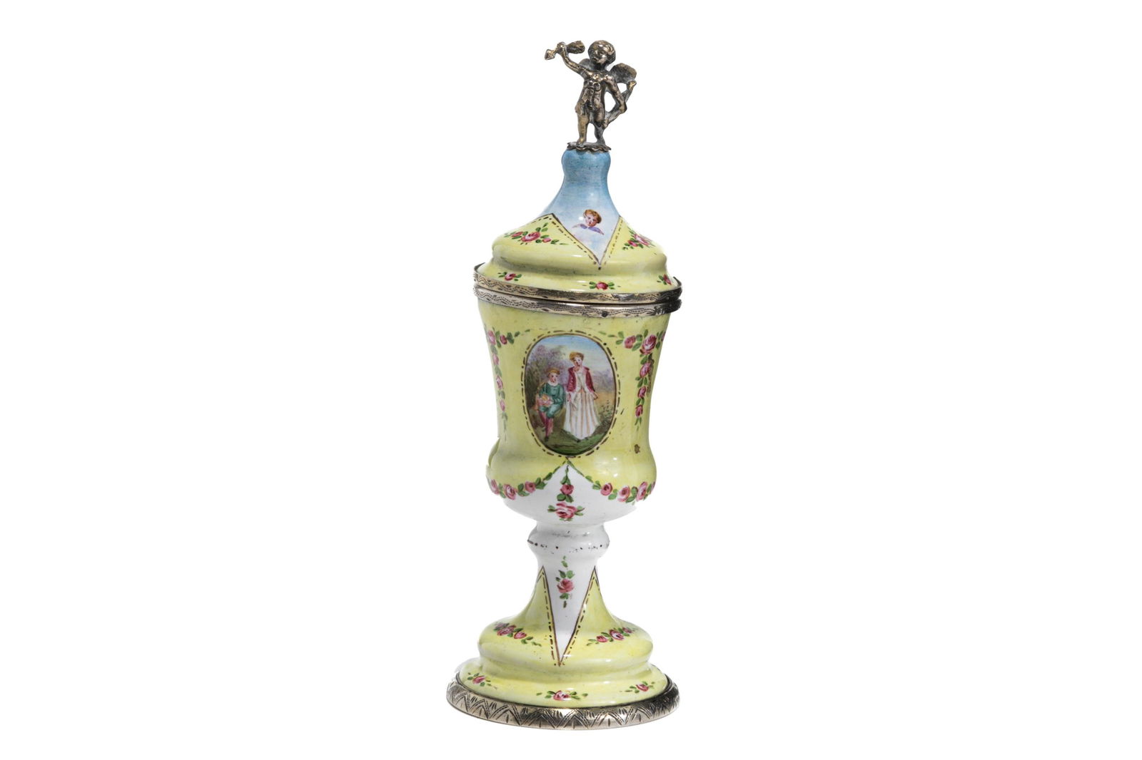 AUSTRIAN SILVER & ENAMEL MINIATURE TROPHY (1 of 9)