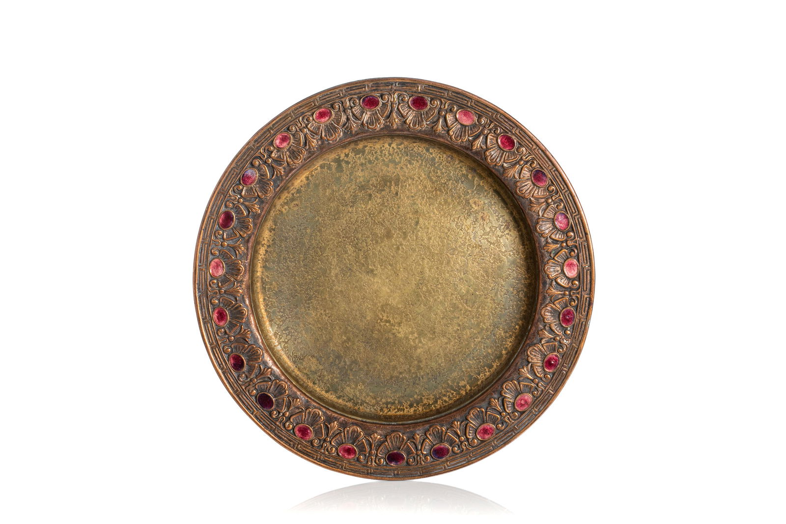 LOUIS C. TIFFANY FURNACES BRONZE FAVRILE PLATE (1 of 4)