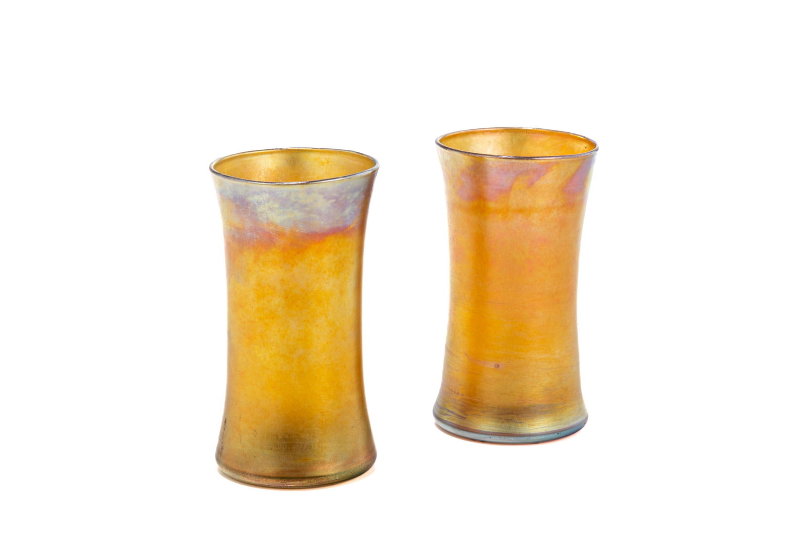 PAIR OF TIFFANY FAVRILE GLASS BEAKERS (1 of 3)