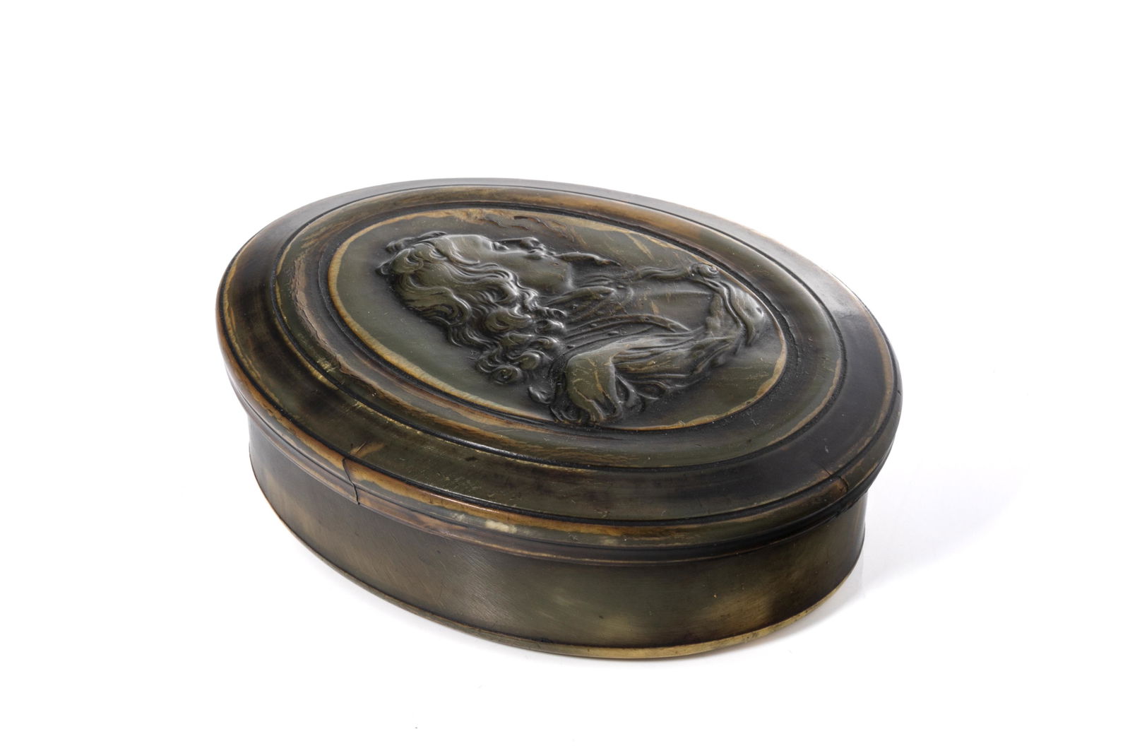 18th C ENGLISH  HORN SNUFF BOX (1 of 5)