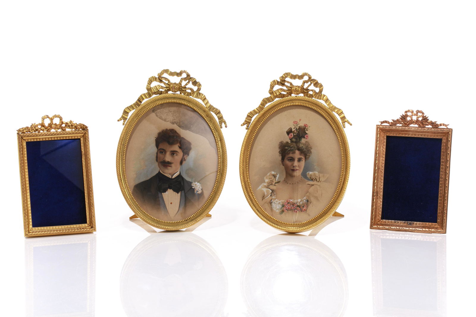 FOUR ANTQIUE GILT BRONZE PICTURE FRAMES (1 of 4)