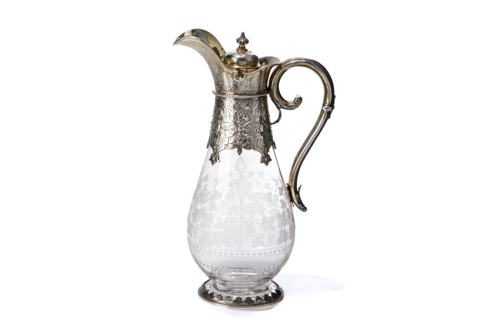 VICTORIAN SILVER MOUNTED CLARET JUG (1 of 2)