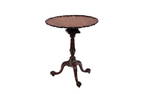 GEORGE III ENGLISH MAHOGANY PIE CRUST TABLE