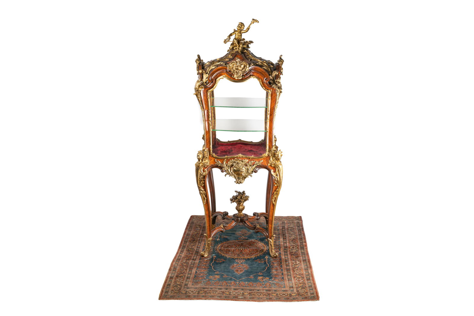 FINE FRENCH ORMOLU MOUNTED FIGURAL VITRINE (1 of 9)