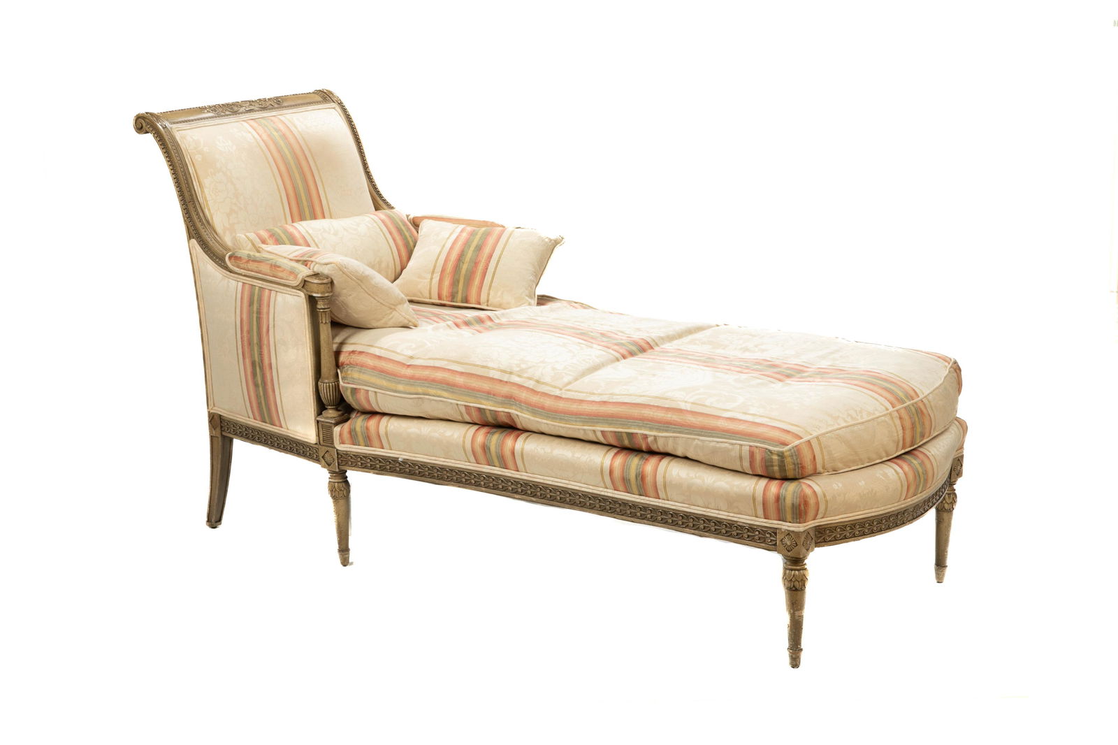 FRENCH UPHOLSTERED DOWN-FILLED CHAISE (1 of 4)