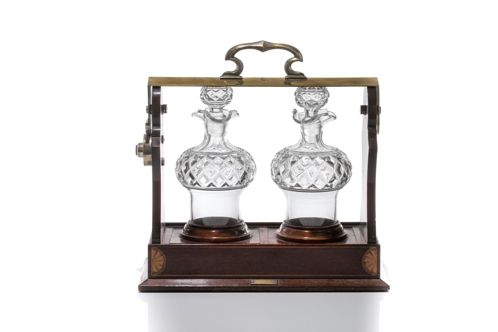 EDWARDIAN ENGLISH TWO-BOTTLE TANTALUS (1 of 5)